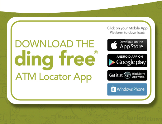 Download the Ding Free ATM Locator App at ding-free.ca